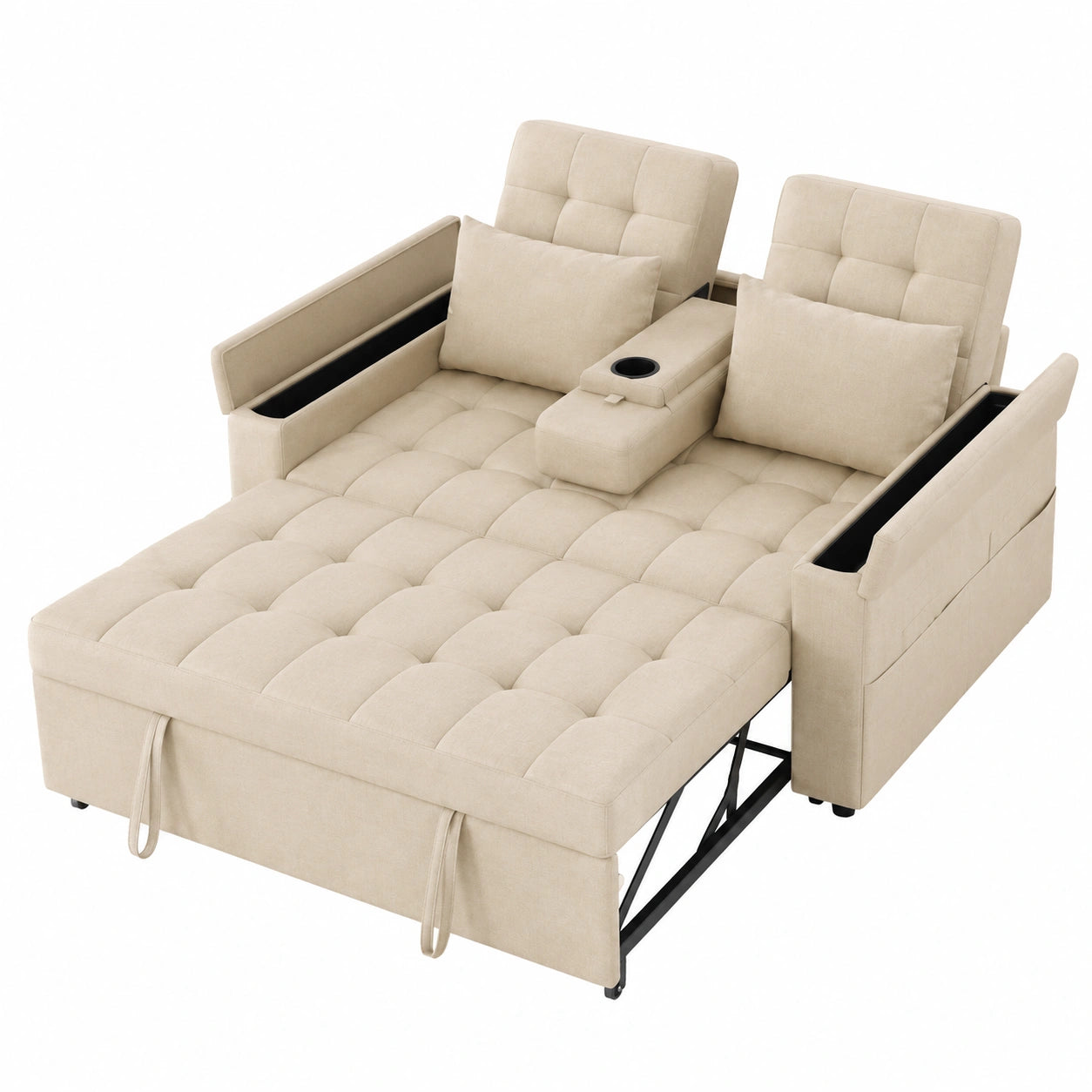 Multifunktionales Schlafsofa mit verstellbarer Rückenlehne und Stauraum, ideal für Wohnzimmer und Schlafzimmer
