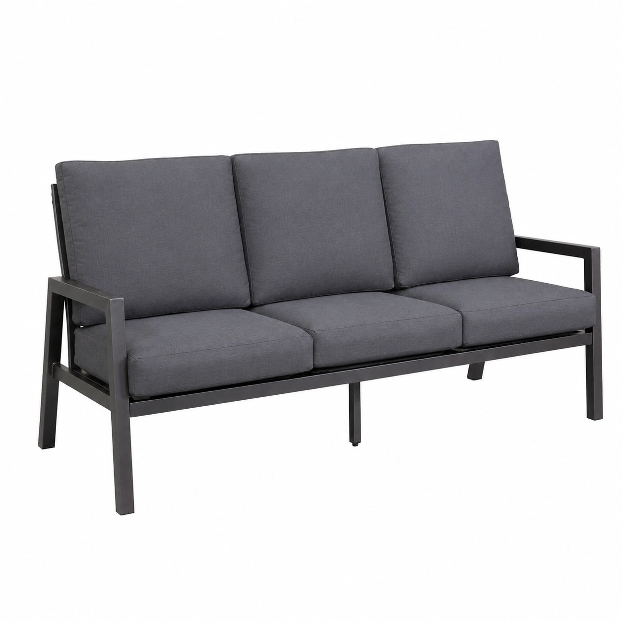 Gardissimo 3-Sitzer Gartenbank Ontario mit Kissen, Aluminium und Textilgewebe