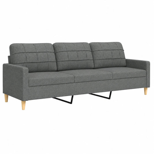 Modernes 3-Sitzer Schlafsofa mit Metallrahmen, Dunkelgrau