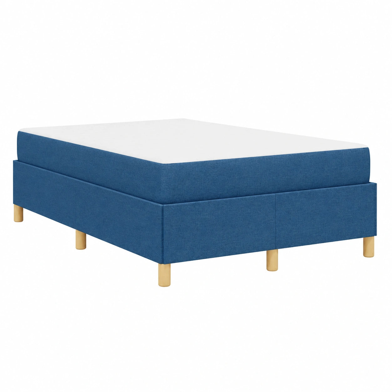 Modernes Polsterbett 120x200 cm Blau mit Stauraum und Taschenfederkernmatratze