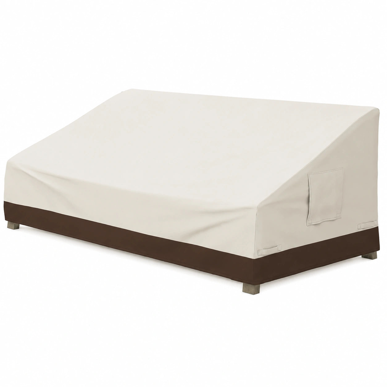 Wetterfeste 3-Sitzer Loungesofa Abdeckung, Beige/Hellbraun