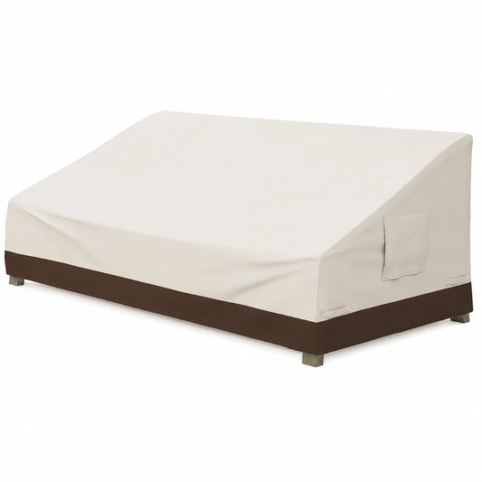 Wetterfeste 3-Sitzer Loungesofa Abdeckung, Beige/Hellbraun