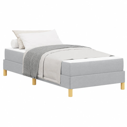Elegantes Boxspringbett Hellgrau 90x200 cm mit Taschenfederkernmatratze und Lattenrost
