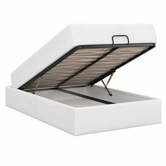 Komfortables Bettgestell mit Schaumstoffmatratze und Stauraum, 190x90 cm, modernes Design