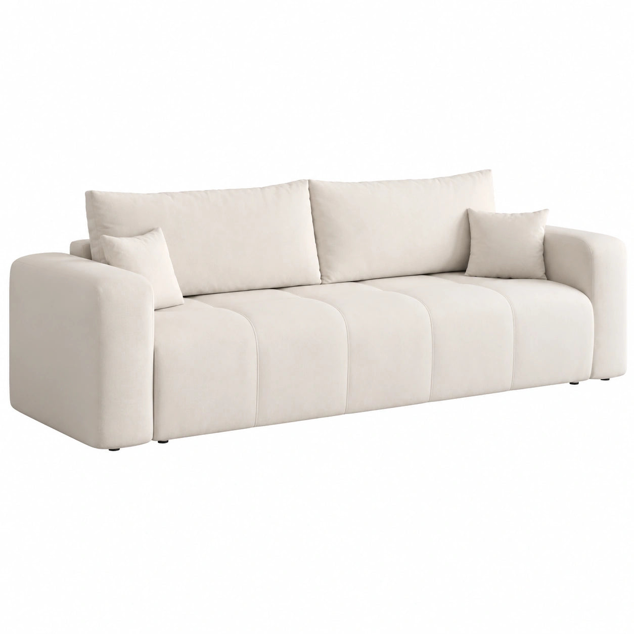 Elegantes Schlafsofa 93x244 mit Bettkasten und Dekornähten