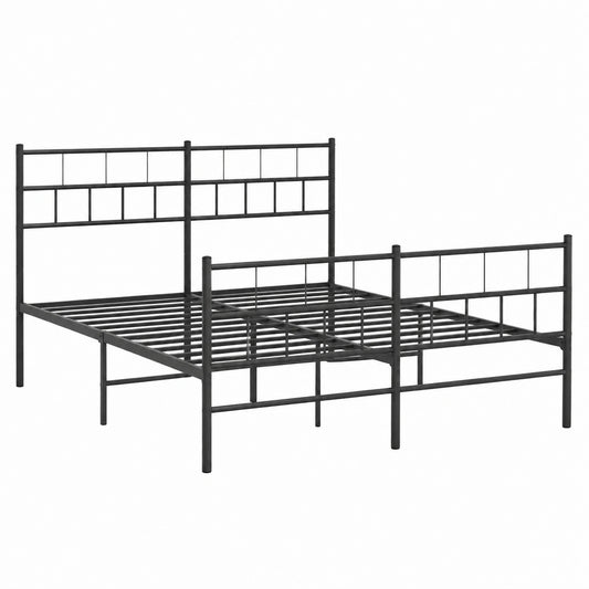 Metallbettgestell 150x200 cm mit Kopfteil, robustes Design