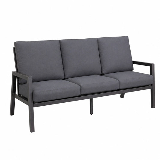 Gardissimo 3-Sitzer Gartenbank Ontario mit Kissen, Aluminium und Textilgewebe