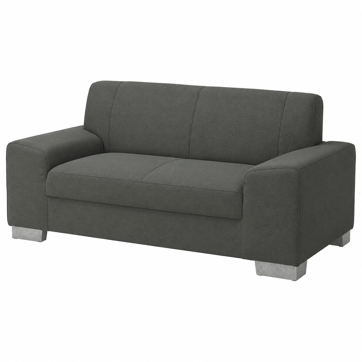 DOMO. Collection Alisson 2-Sitzer Sofa, Grau, Moderne Polstergarnitur, 164 x 83 x 75 cm