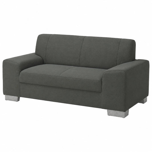 DOMO. Collection Alisson 2-Sitzer Sofa, Grau, Moderne Polstergarnitur, 164 x 83 x 75 cm