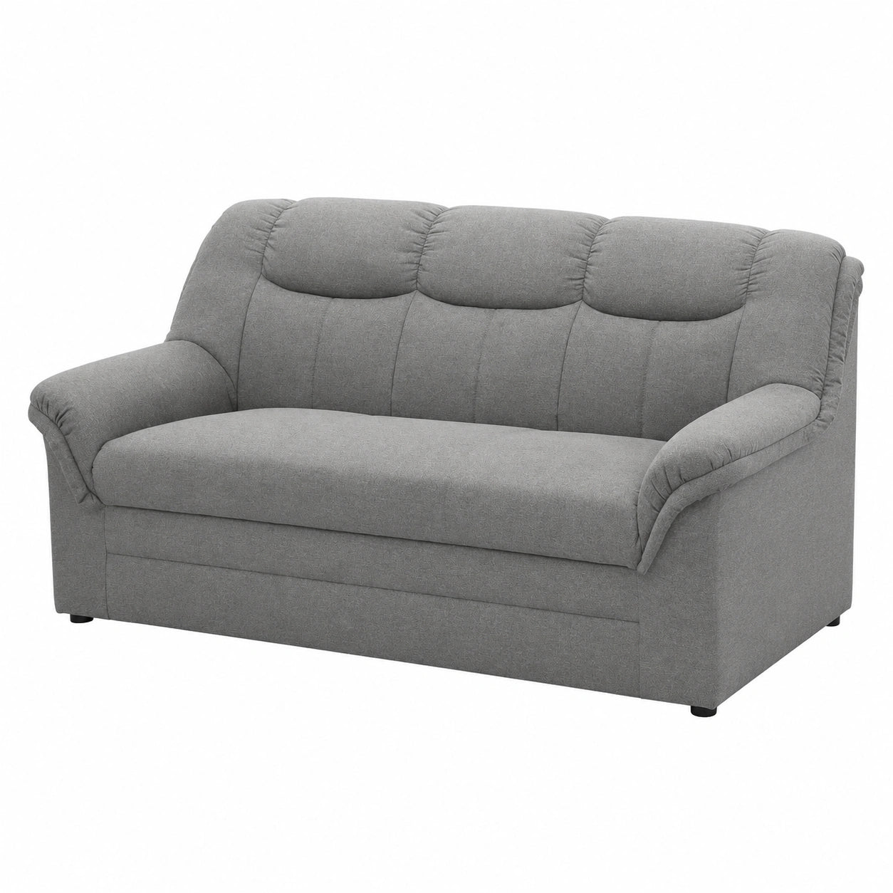 Klassisches 3-Sitzer Sofa Berlin mit Federkern, Polstergarnitur in Hellgrau, 178 x 90 x 89 cm