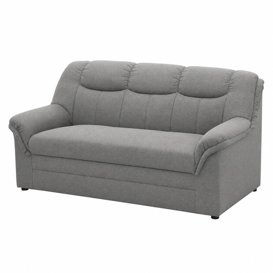 Klassisches 3-Sitzer Sofa Berlin mit Federkern, Polstergarnitur in Hellgrau, 178 x 90 x 89 cm